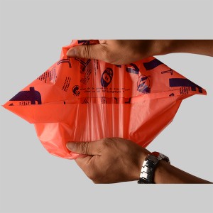 HDPE Die-Cut ბეჭდვითი ტანსაცმლით PolyBag-გაჭიმვა