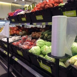 Sacchetti di verdura piatti trasparenti in LDPE per frigo-supermat