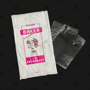 HDPE transparent flat bread bags with printing