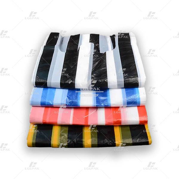 Blue White Stripe Bags