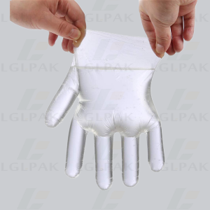 Disposable plastic HDPE gloves-leakproofness