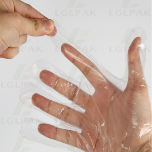 Disposable plastic HDPE gloves-strech