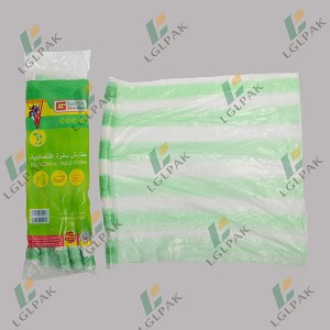 Disposable plastic table cloth- stripe-green
