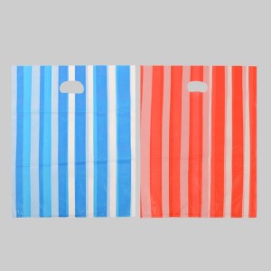ODM Manufacturer China HDPE Plastic Stripe Die-Cut Garment Polybag in Different Colors