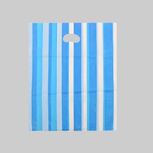ODM Manufacturer China HDPE Plastic Stripe Die-Cut Garment Polybag in Different Colors