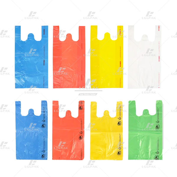 HDPE T-shirt Bags in Different Colors with Printing 1c1s