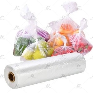 LDPE transparent flat vegetable bags for fridge