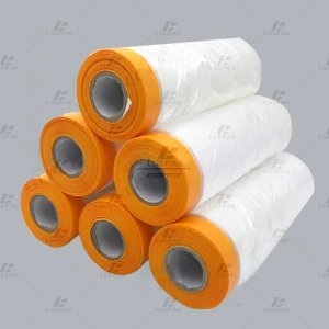 Masking tape with plastic film