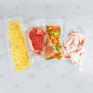 Plastic transparent food saver vacuum bags