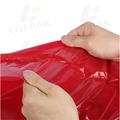 biohazard bag in red