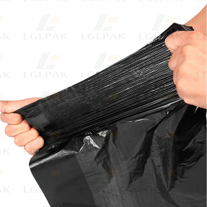 black recycle plastic bin bags in bulk-tear resistant