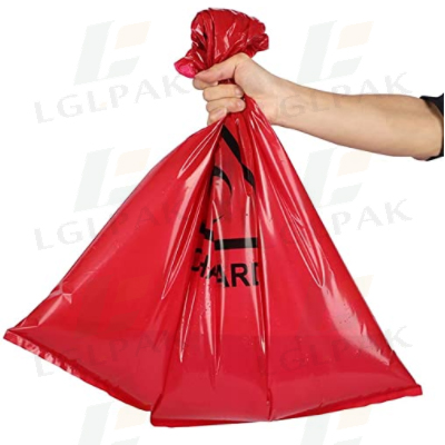 disposable biohazard waste bag