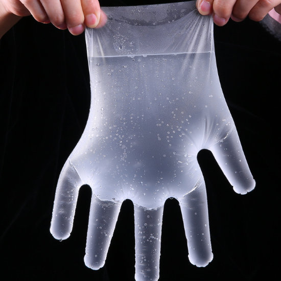 disposable plastic CPE gloves-water