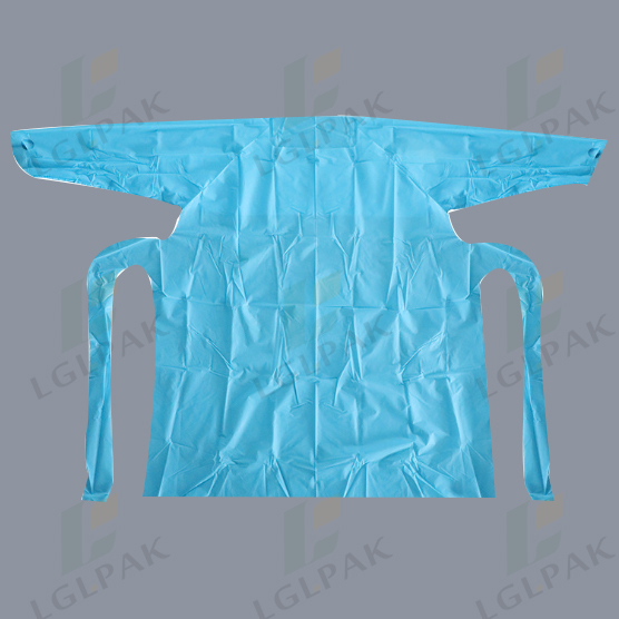 disposable protective aprons with sleeves flat