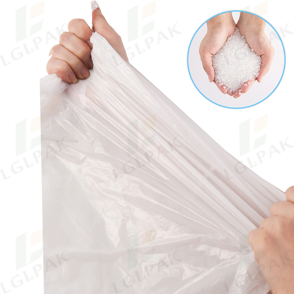 polythene white drawstring trash bags on roll  stretch